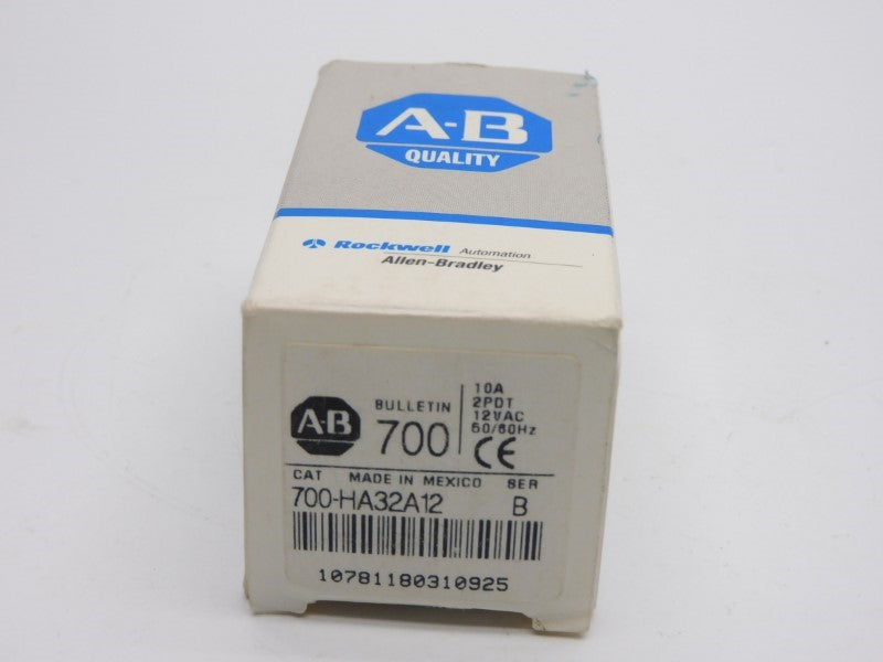ALLEN BRADLEY 700-HA32A12 SER. B 12VAC 10A (GY/BL) NSMP