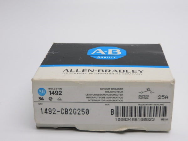 ALLEN BRADLEY 1492-CB2G250 SER. B 480VAC 25A (BK/BL) NSMP