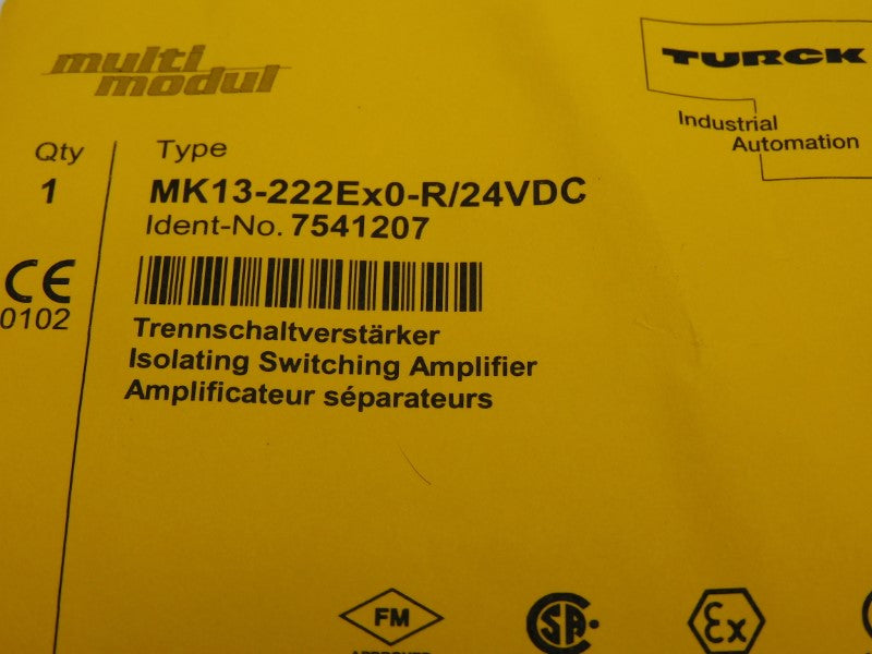 TURCK MK13-222EX0-R/24VDC 7541207 24VDC NSNP