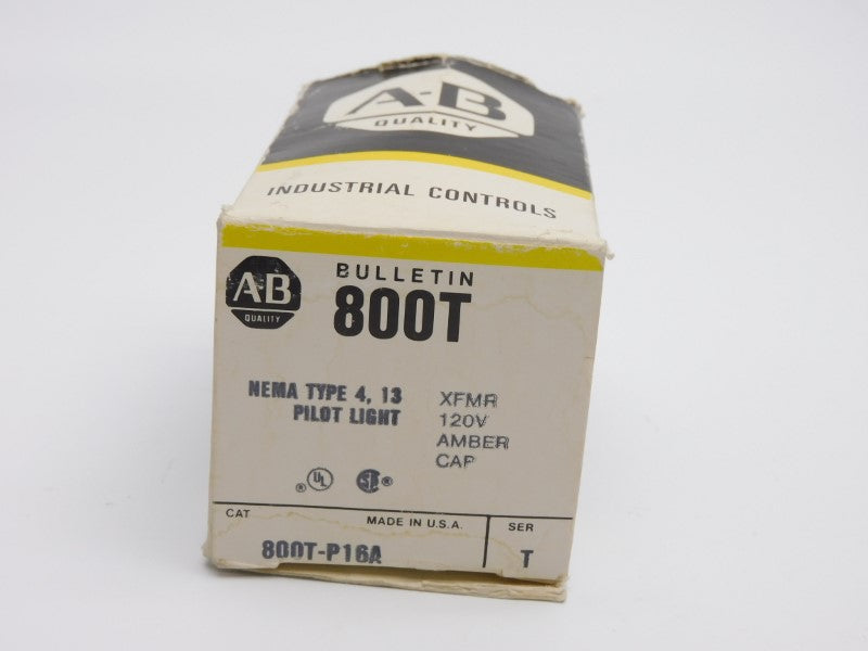 ALLEN BRADLEY 800T-P16A SER. T 120V (NO BULB) (BK/YL) NSMP