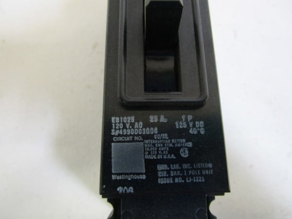 WESTINGHOUSE CIRCUIT BREAKER EB1025 NSMP