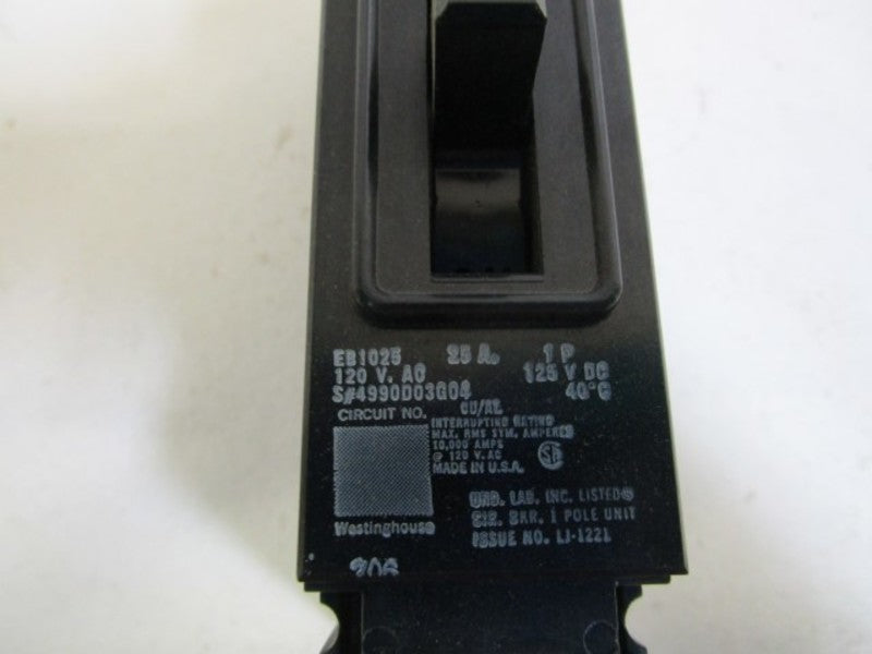 WESTINGHOUSE CIRCUIT BREAKER EB1025 NSMP