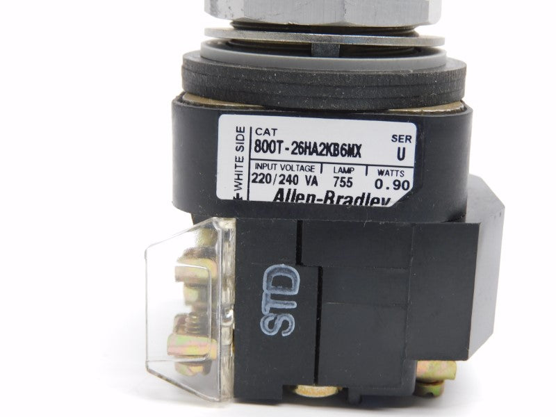 ALLEN BRADLEY 800T-26HA2KB6MX SER. U 220/240V NSNP
