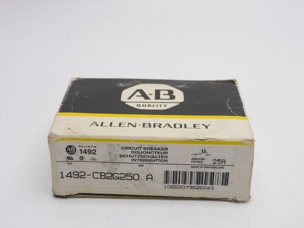 ALLEN BRADLEY 1492-CB2G250 SER. A 480VAC 25A (BK/YL) NSMP