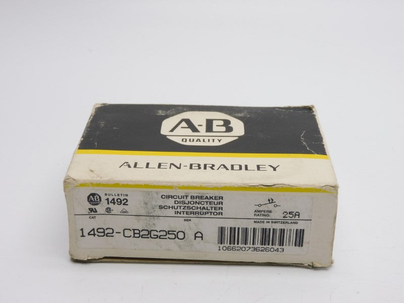 ALLEN BRADLEY 1492-CB2G250 SER. A 480VAC 25A (BK/YL) NSMP