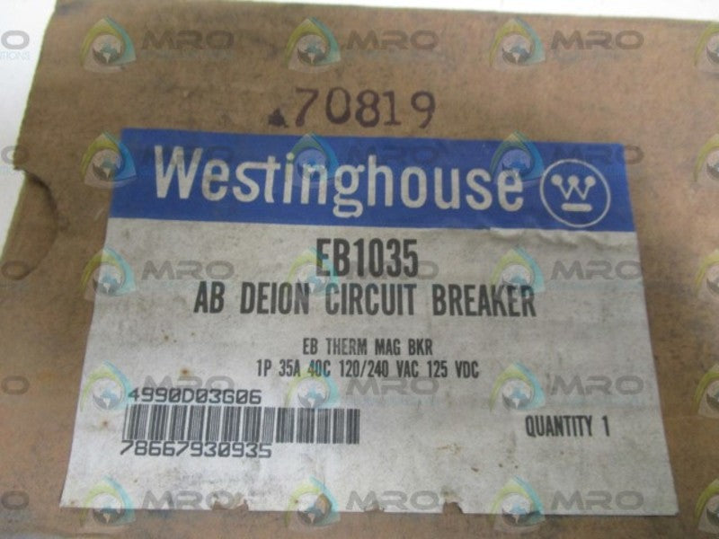 WESTINGHOUSE CIRCUIT BREAKER EB1035 NSMP