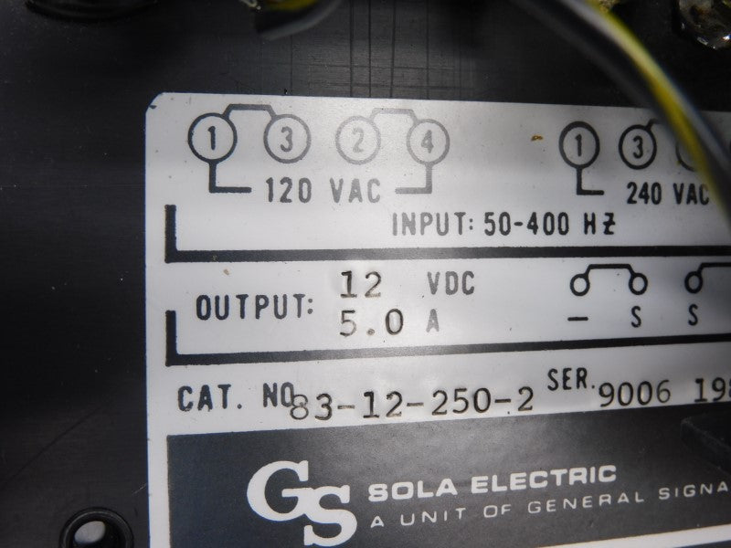 SOLA 83-12-250-2 240VAC 5.0A NSNP