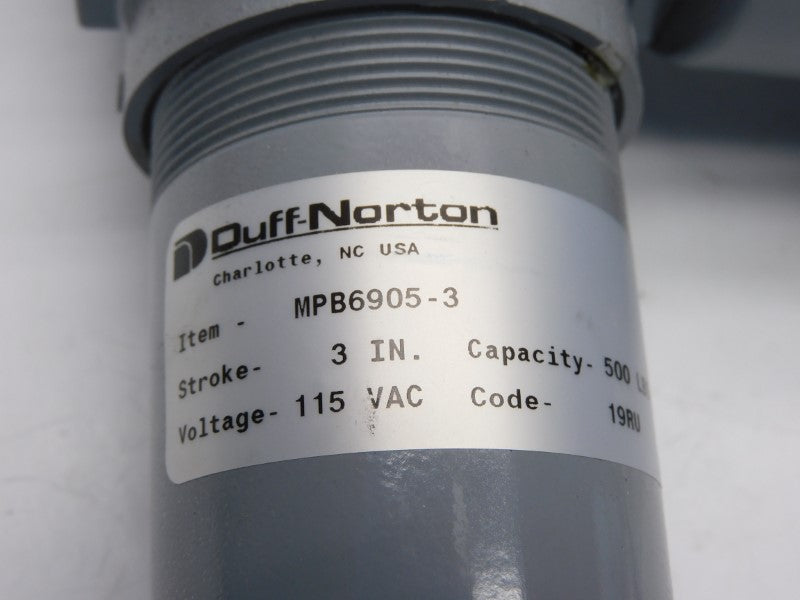 DUFF-NORTON MPB6905-3 115VAC 2.3A NSNP