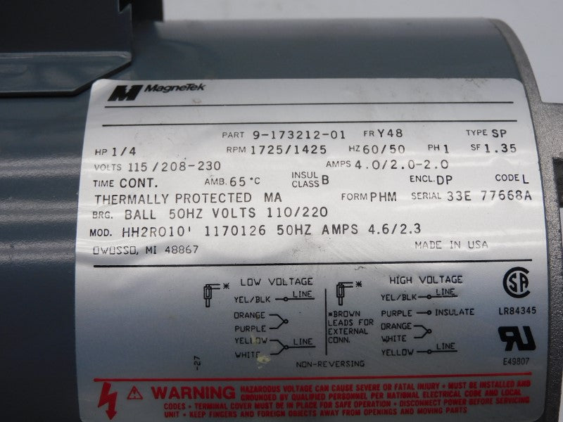 MAGNETEK 9-173212-01 SP 208-230V 4.0A NSNP
