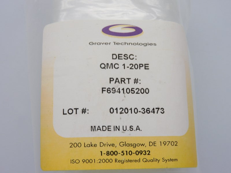 GRAVER TECHNOLOGIES QMC1-20PE F694105200 NSMP