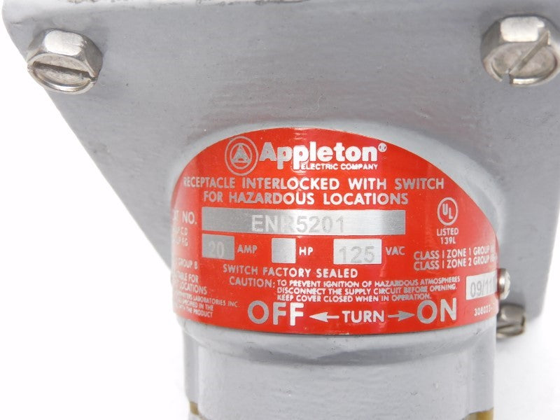 APPLETON ENR5201 125VAC 20A NSNP