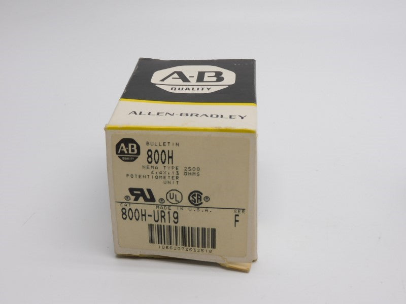 ALLEN BRADLEY 800H-UR19 SER. F 300VAC (AS PICTURED) (BK/YL) NSMP