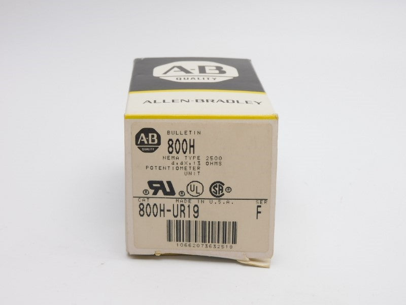 ALLEN BRADLEY 800H-UR19 SER. F 300VAC (BK/YL) NSMP