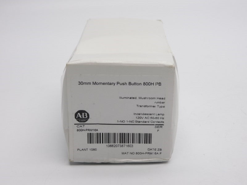 ALLEN BRADLEY 800H-PRM16A SER. F 120VAC (WH) NSMP