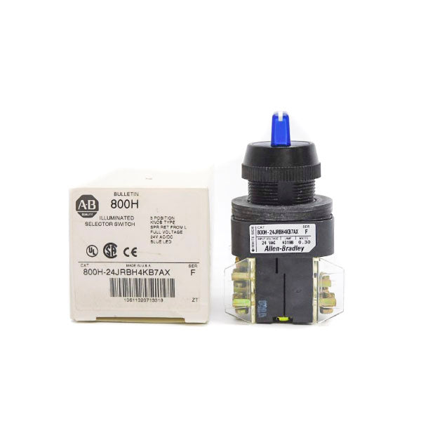 ALLEN BRADLEY 800H-24JRBH4KB7AX SER. F 24VAC/DC (WH) NSMP