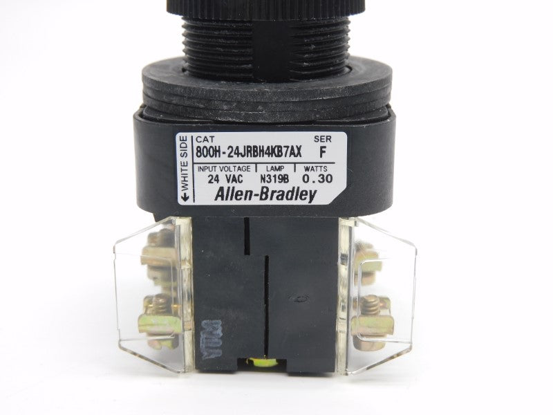ALLEN BRADLEY 800H-24JRBH4KB7AX SER. F 24VAC/DC (WH) NSMP