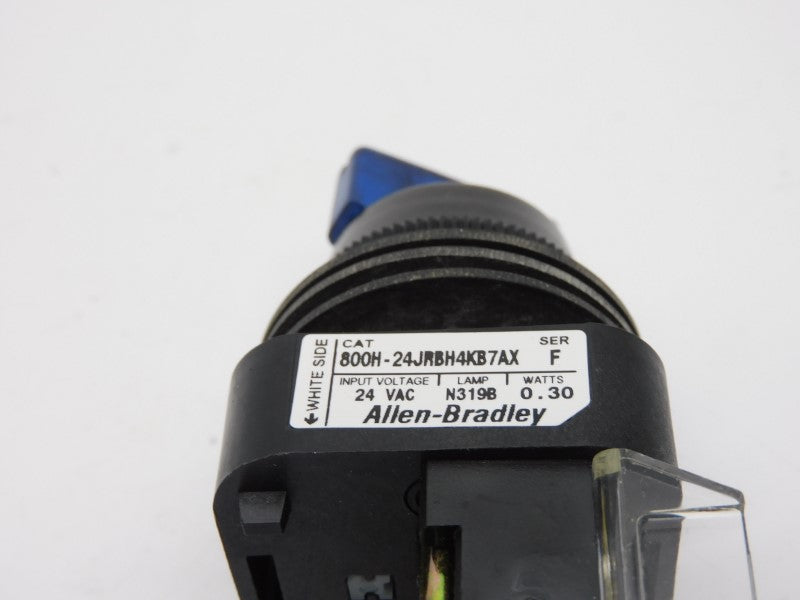 ALLEN BRADLEY 800H-24JRBH4KB7AX SER. F 24VAC/DC (AS PICTURED) (WH) NSMP
