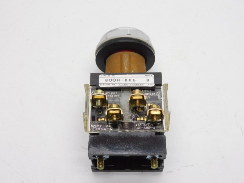 ALLEN BRADLEY 800H-BK6A SER. B (BK/YL) NSMP