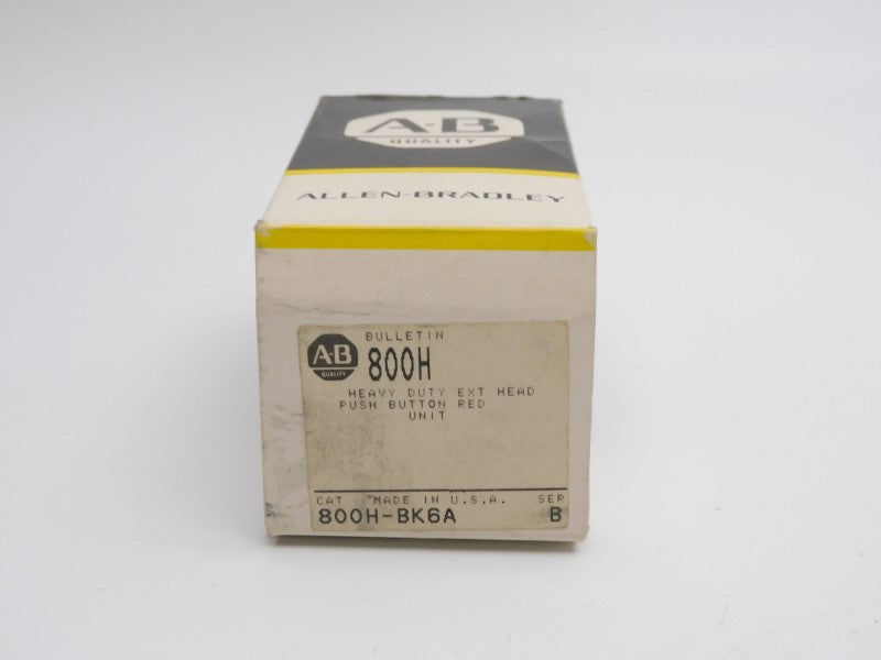 ALLEN BRADLEY 800H-BK6A SER. B (BK/YL) NSMP