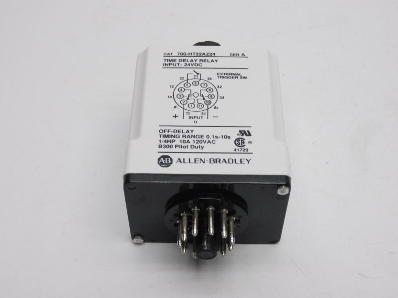 ALLEN BRADLEY 700-HT22AZ24 SER. A 24VDC 10A 0.1-10S (BK/YL) NSMP