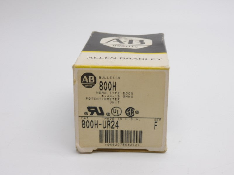 ALLEN BRADLEY 800H-UR24 SER. F 300VAC (AS PICTURED) (BK/YL) NSMP