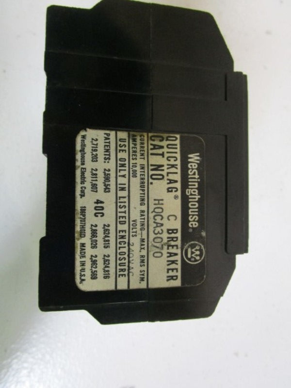 WESTINGHOUSE CIRCUIT BREAKER HQCA3070 UNMP