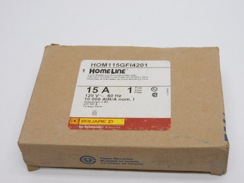 SQUARE D HOM115GFI4201 120V 15A NSMP