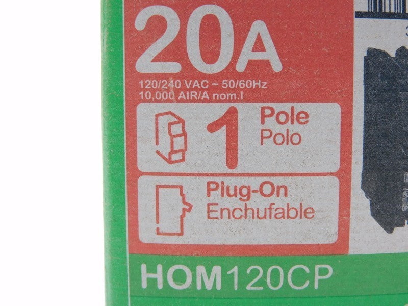 SQUARE D HOM120CP 120/240VAC 20A NSNP