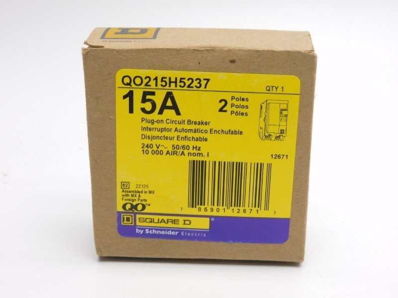 SQUARE D QO215H5237 240V 15A NSMP