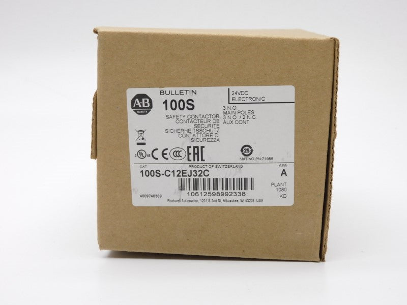 ALLEN BRADLEY 100S-C12EJ32C SER. A 24VDC 32A (BR/WH) NSMP