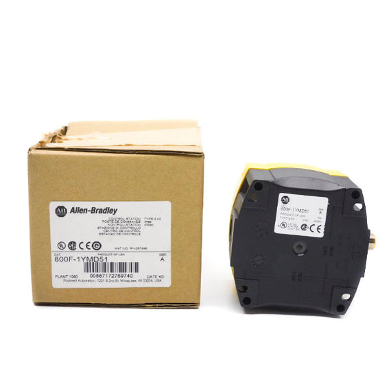 ALLEN BRADLEY 800F-1YMD51 SER. A (BR/WH) NSMP