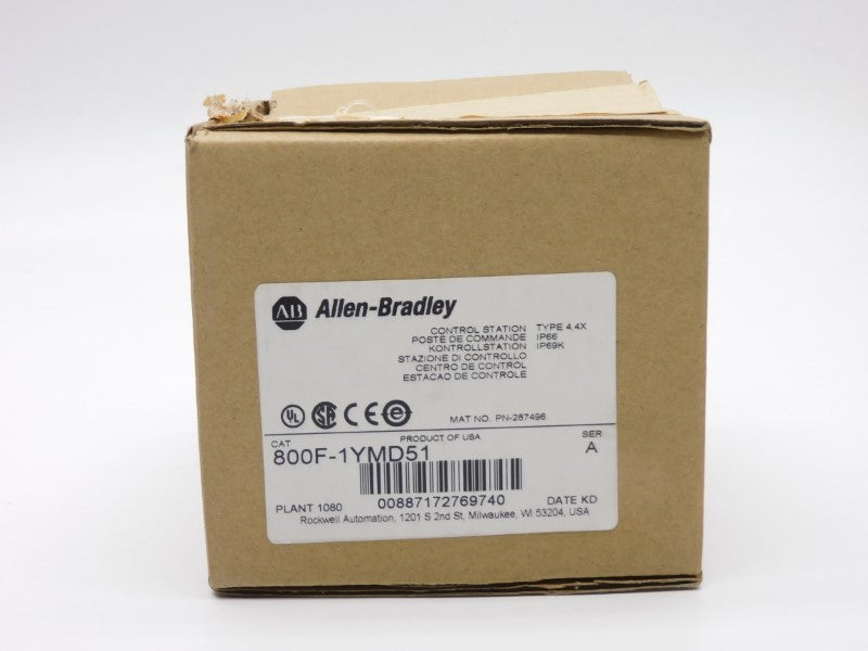 ALLEN BRADLEY 800F-1YMD51 SER. A (BR/WH) NSMP