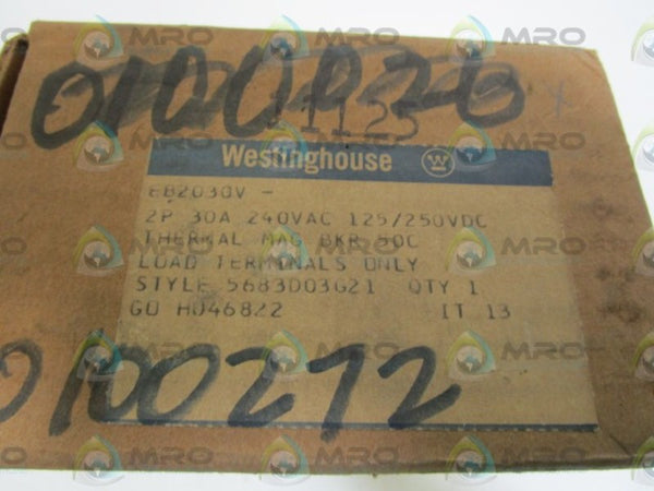 WESTINGHOUSE CIRCUIT BREAKER EB2030V NSMP