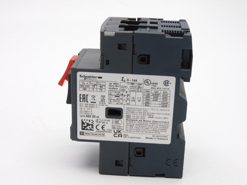 SCHNEIDER ELECTRIC GV2ME16 690V 9-14A (GREEN) NSMP