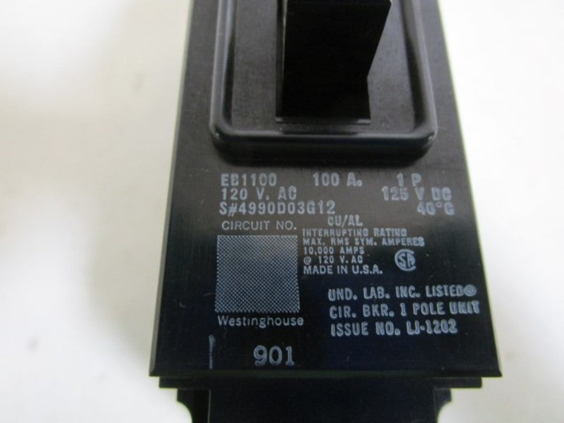 WESTINGHOUSE CIRCUIT BREAKER EB1100 NSNP