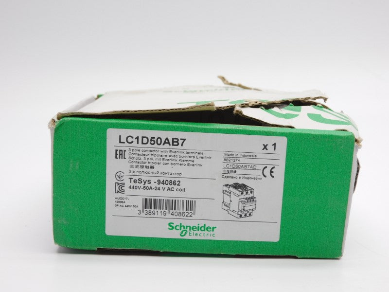 SCHNEIDER ELECTRIC LC1D50AB7 24V 50A (AS PICTURED) NSMP