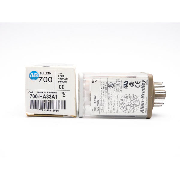 ALLEN BRADLEY 700-HA33A1 SER. C 120VAC 10A (WH/BL) NSMP