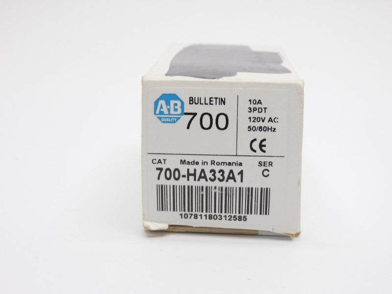 ALLEN BRADLEY 700-HA33A1 SER. C 120VAC 10A (WH/BL) NSMP