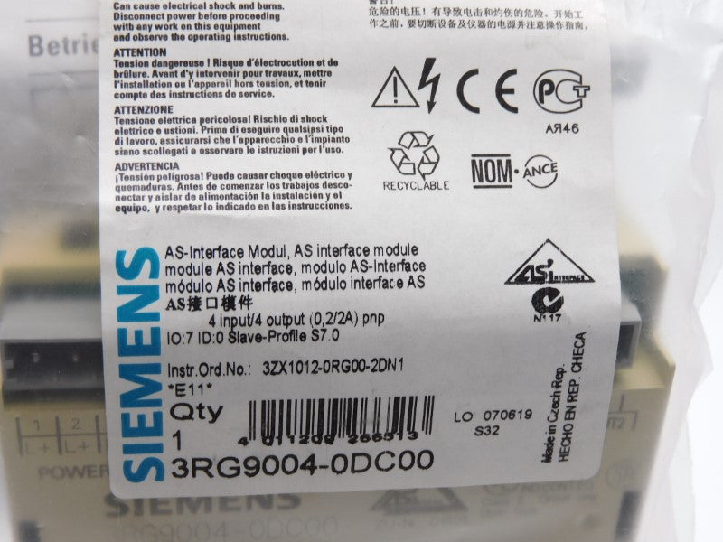 SIEMENS 3RG9004-0DC00 24VDC 2A NSMP