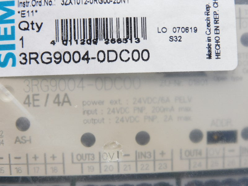 SIEMENS 3RG9004-0DC00 24VDC 2A NSMP