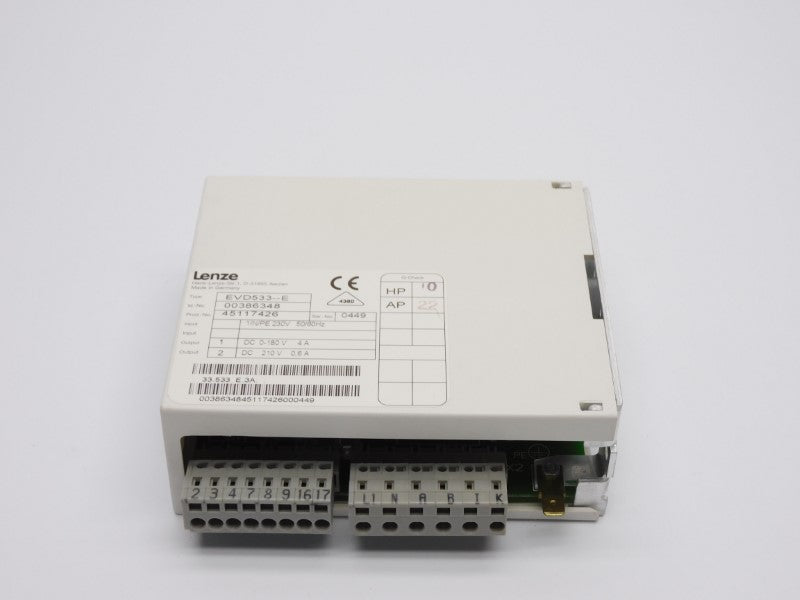 LENZE EVD533-E 00386348 230VDC 4A NSNP