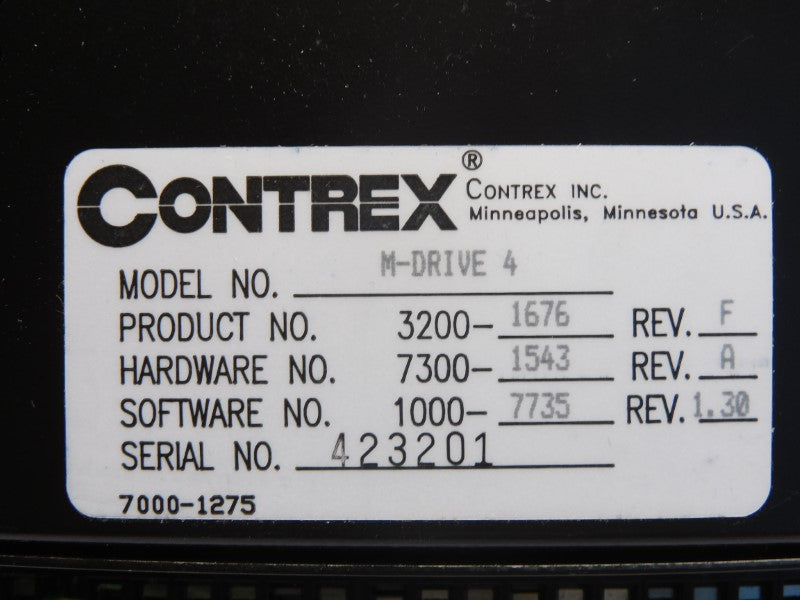 CONTREX 3200-1676 M-DRIVE 4 115/230VAC 15.0A REV. F NSNP