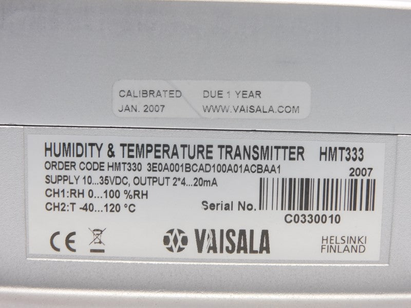 VAISALA HMT3303E0A001BCAD100A01ACBAA1 HMT333 10-30VDC NSNP