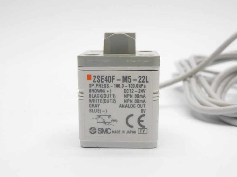 SMC ZSE40F-M5-22L-F 12-24VDC NSMP