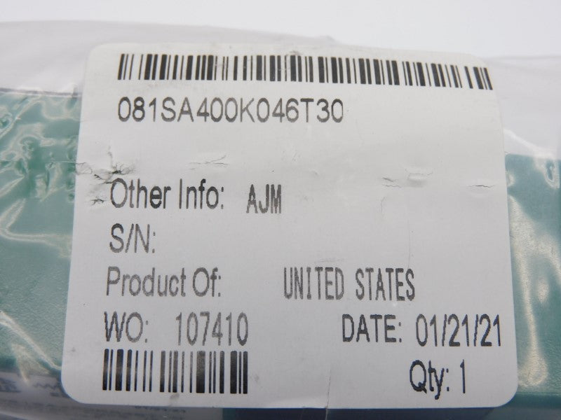 NUMATICS 081SA400K046T30 110/120V .15A 150PSI NSMP