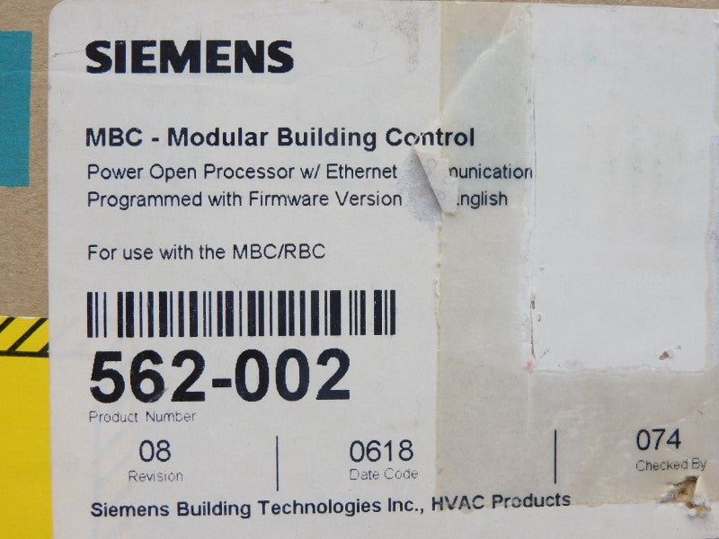 SIEMENS 562-002 F/W 08 NSFS