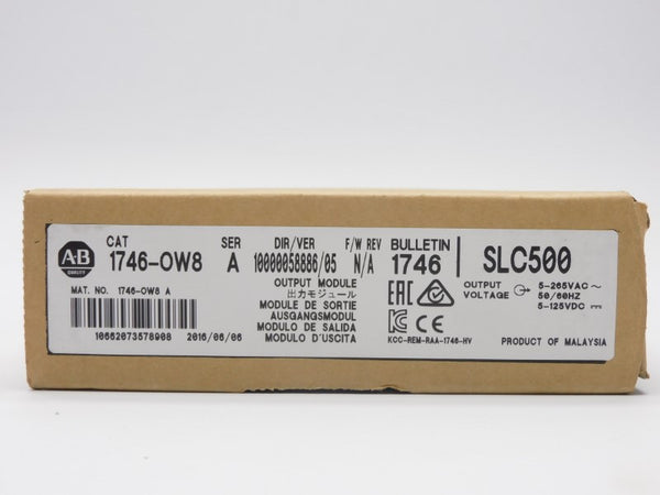 ALLEN BRADLEY 1746-OW8 SER. A 5-265VAC DATE: 2016 NSFS