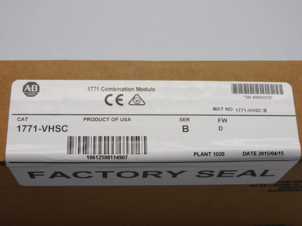 ALLEN BRADLEY 1771-VHSC SER. B F/W D DATE: 2015 NSFS