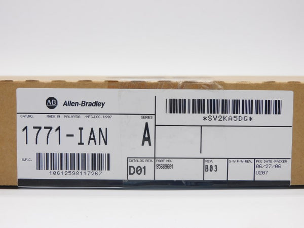 ALLEN BRADLEY 1771-IAN SER. A DATE: 2006 NSFS