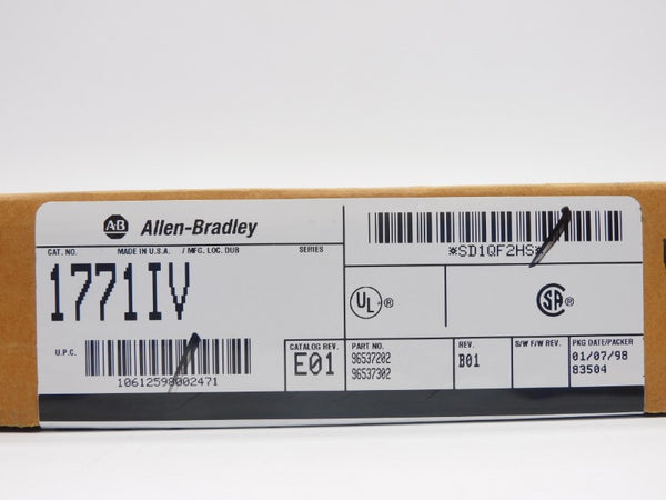 ALLEN BRADLEY 1771-IV DATE: 1998 NSFS